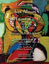 Suite Espanola, Op. 47, No. 4. Cadiz (for Saxophone Quartet SATB) P.O.D cover